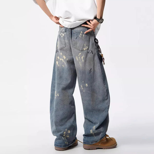 Heritage Spray Painting Denim Rinse Denim alternatif görünüm