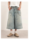Blown Wide Street Denim Shorts