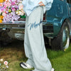 Wide Leg Hip-Hop Baskılı Jogger, yan görünüm — Navra Wear