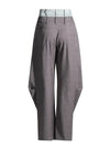 Double Grid High-Rise Trousers