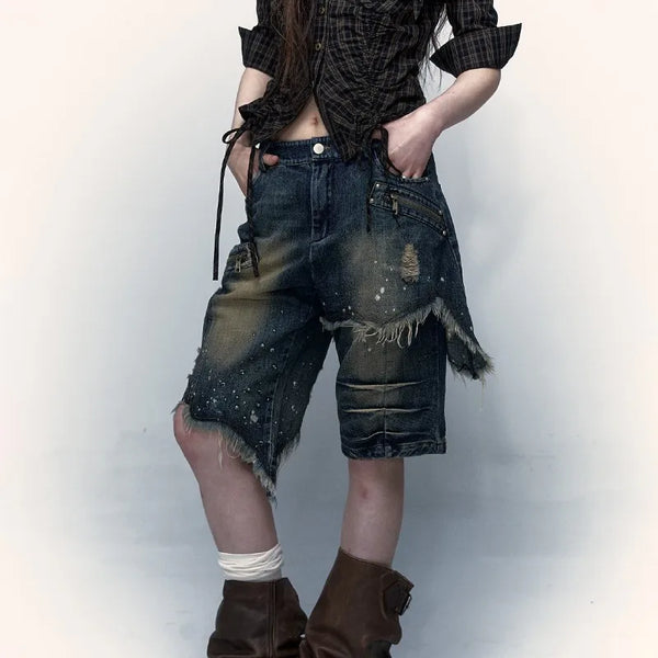Heritage Worn Aesthetic Faded Denim Jeans