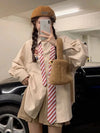 Preppy Stripe Womens Long Sleeve Top
