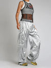Silver Metallic Parachute Trousers