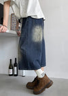 Comfortable Elastic Drawstring Waist Denim Shorts