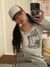 Millennium Long Sleeve Slim Crop Top