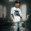 Flattering Sharp-Cut Illustrated Short Sleeve T-Shirt