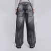 Heritage Wing Pattern Relaxed Bell Leg Denim