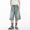 Summer Rinse Broken Hole Denim Shorts
