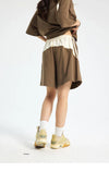 Quilt Stripe Oversized Shorts