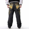 Stitched Spliced Classic Fit Denim