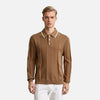 High-End Long Sleeve Stripe Collar-Knit T-Shirt