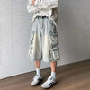Insulated Stylish Ombre Rinse Denim Shorts