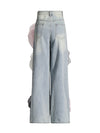 Botanical Vine Fairycore Stitchwork Denim