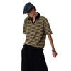 Enduring Back-In-Time Polished Color Block Collar-Knit Neck T-Shirt