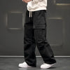 Neutral Relaxed Wide Leg Street Pants