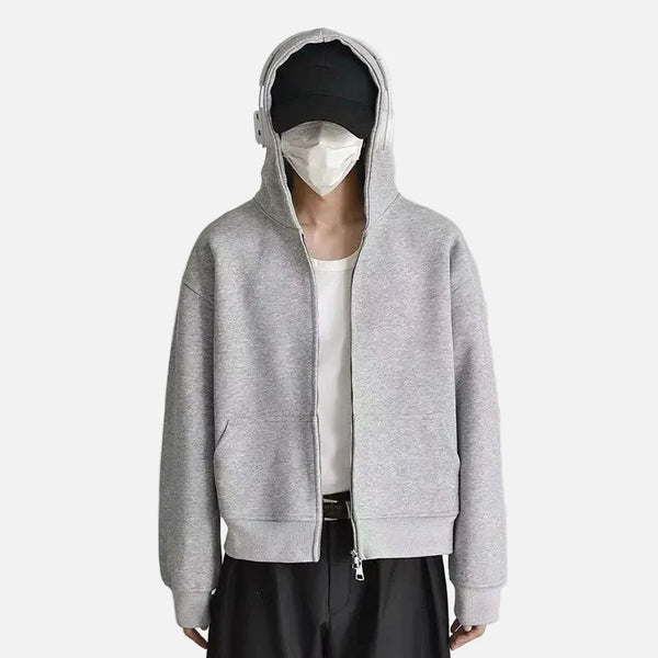 Double End Zip Solid Hood