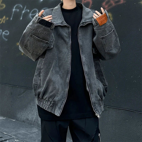 Deconstructed Western Faded Denim Jacket alternatif görünüm