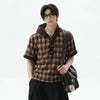 Hooded Button-Up Plaid Effortless T-Shirt