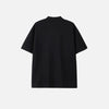 Heat-Wave Enduring Irregular Collar-Knit Collar T-Shirt