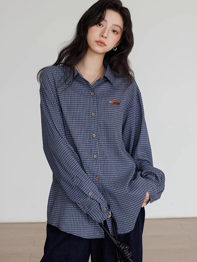 Wa-Plaid Vintage Oversized Blouse