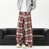 Wide Leg Ekose Jogger, detay görünüm — Navra Wear