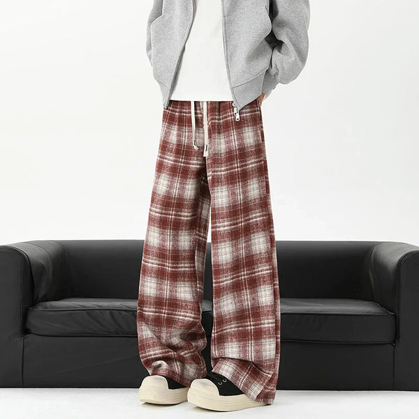 Wide Leg Ekose Jogger alternatif görünüm