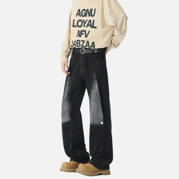 2000s Autumn Mosaic Relaxed Urban Beat Denim alternatif görünüm