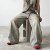 Classic Dirty Western Style Bell Leg Denim