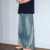Premium Autumn Striped Seoul Relaxed Denim