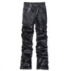 Moto Pleat Leather Trousers