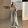 Summer Relaxed Staple Bell Leg High-Rise Denim