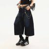Timeless Casual Relaxed Plain Tone Denim Shorts