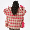Reversible Plaid Long Sleeve Top