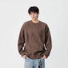 Yıkanmış Bisiklet Yaka Sweatshirt, kombin görünüm — Navra Wear