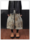 Heritage Rinse High Street Dyed Wide Leg Denim Shorts