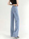Women Comfort Thin Summer Style High-Rise Denim