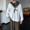 Scarf Fake White & Black Contrast T-Shirt