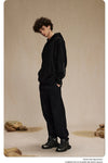 Raw Edge Wool Zip Hoodie