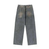Chic Western Style Rebel Mosaic Striped Denim