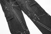 Vintage Yıkanmış Nakışlı Jean Pantolon, önden görünüm — Navra Wear