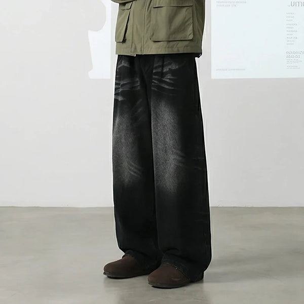 2000s Western Style Faded Bell Leg Denim alternatif görünüm