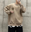 Hip-Hop Baskılı Sweatshirt, yakın çekim — Navra Wear