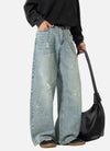 Japanese Style Rinse Splatter Relaxed Fit Denim