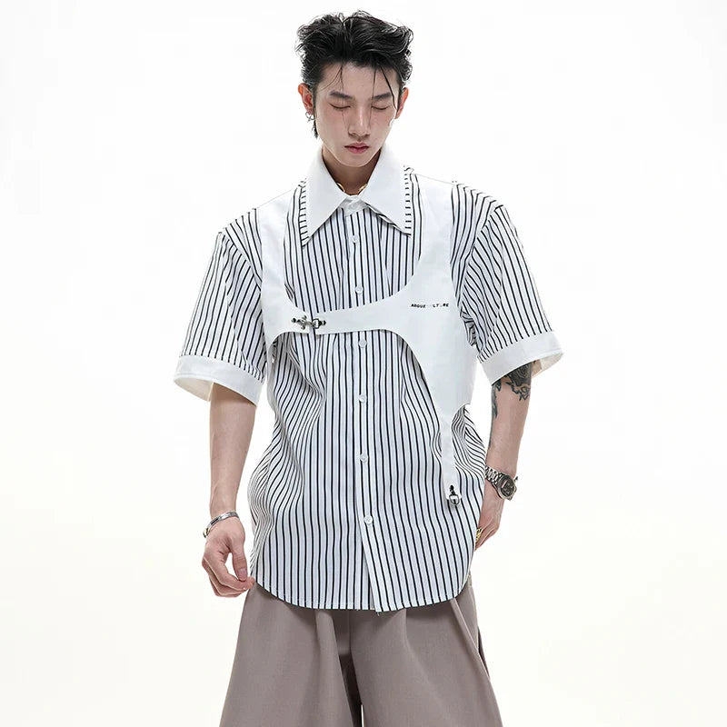 Minimal Panel Aesthetic Short Shirt