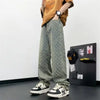 Faded Wide Woven Pattern Denim
