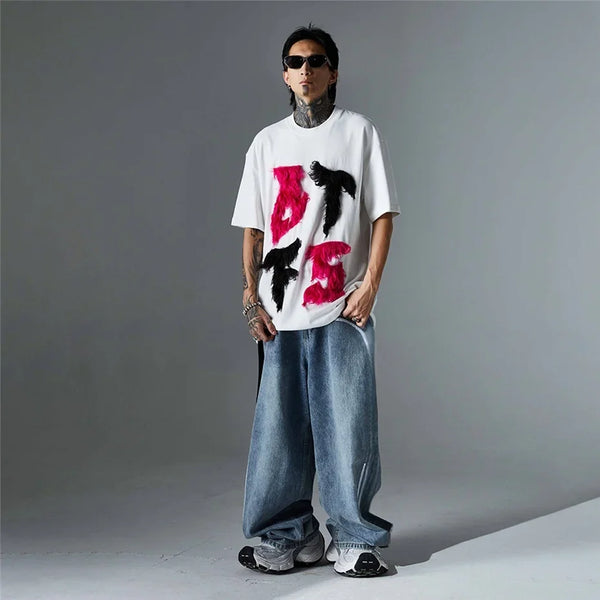 Edgy Chilled Spliced Fur T-Shirt