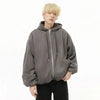 Casual Oversized Zip-Up Sweatshirt