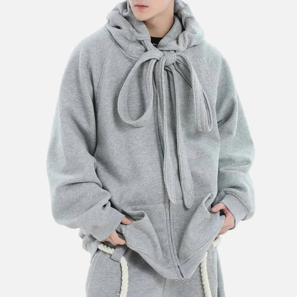 Strap Velvet Casual Hood Sweatshirt alternatif görünüm