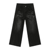 Yıkanmış Yırtık Detaylı İspanyol Paça Jean Pantolon, stil görünüm — Navra Wear