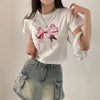 Cute Bow Print Fairy Artwork T-Shirt